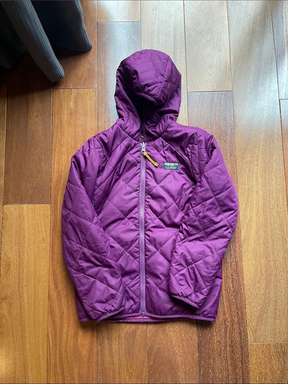 L.L. Bean Kids' Quilted Hooded Puffer Jacket - Purple